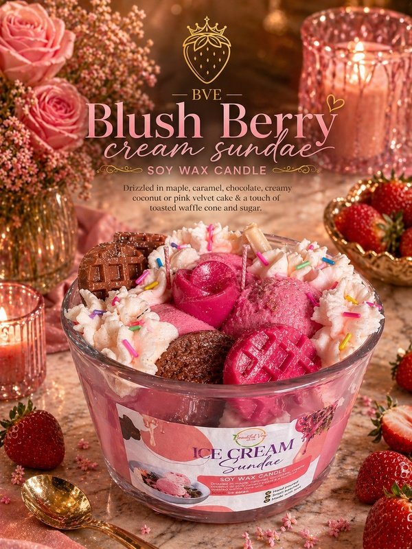 Blush Berry Cream Sundae